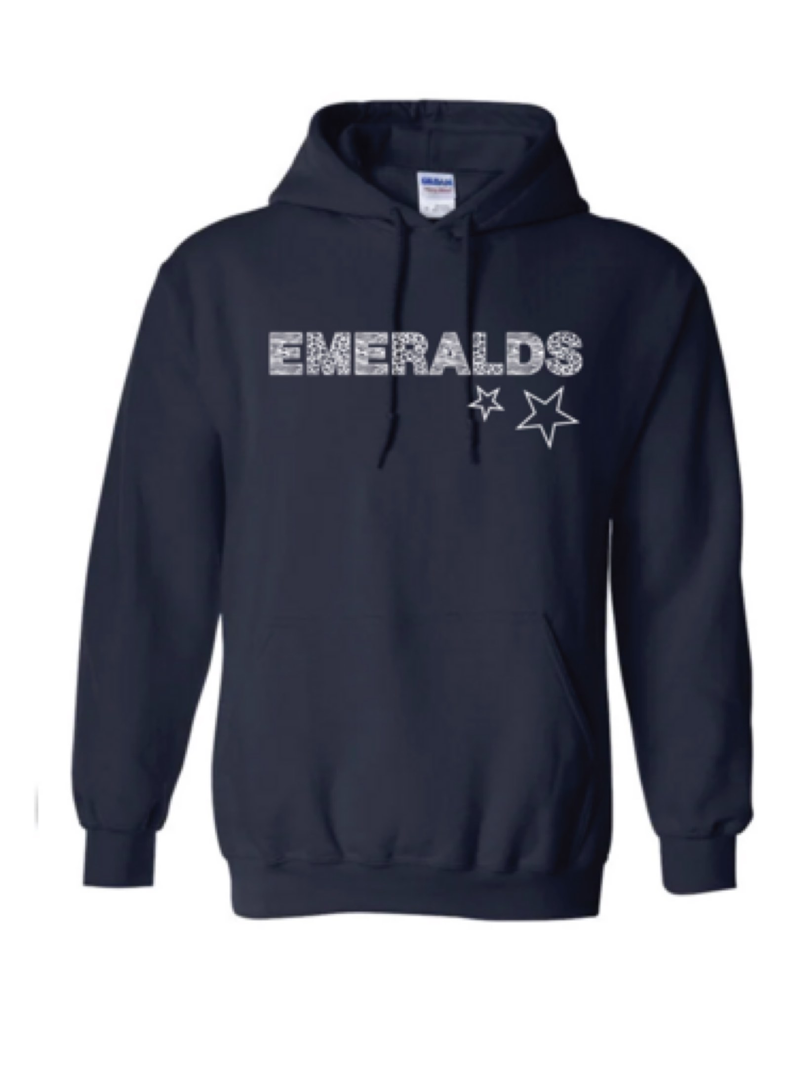 Emeralds Navy Hoodie Front