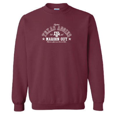 2026 Maroon Out Embroidery Crewneck