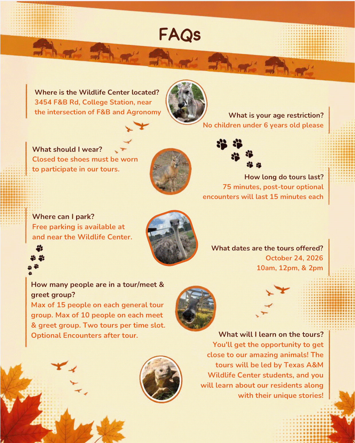 Winnie Carter Wildlife Center Tours