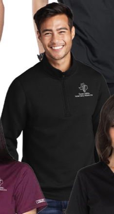 TAMU Vet Med 1/4 Zip Sweatshirt