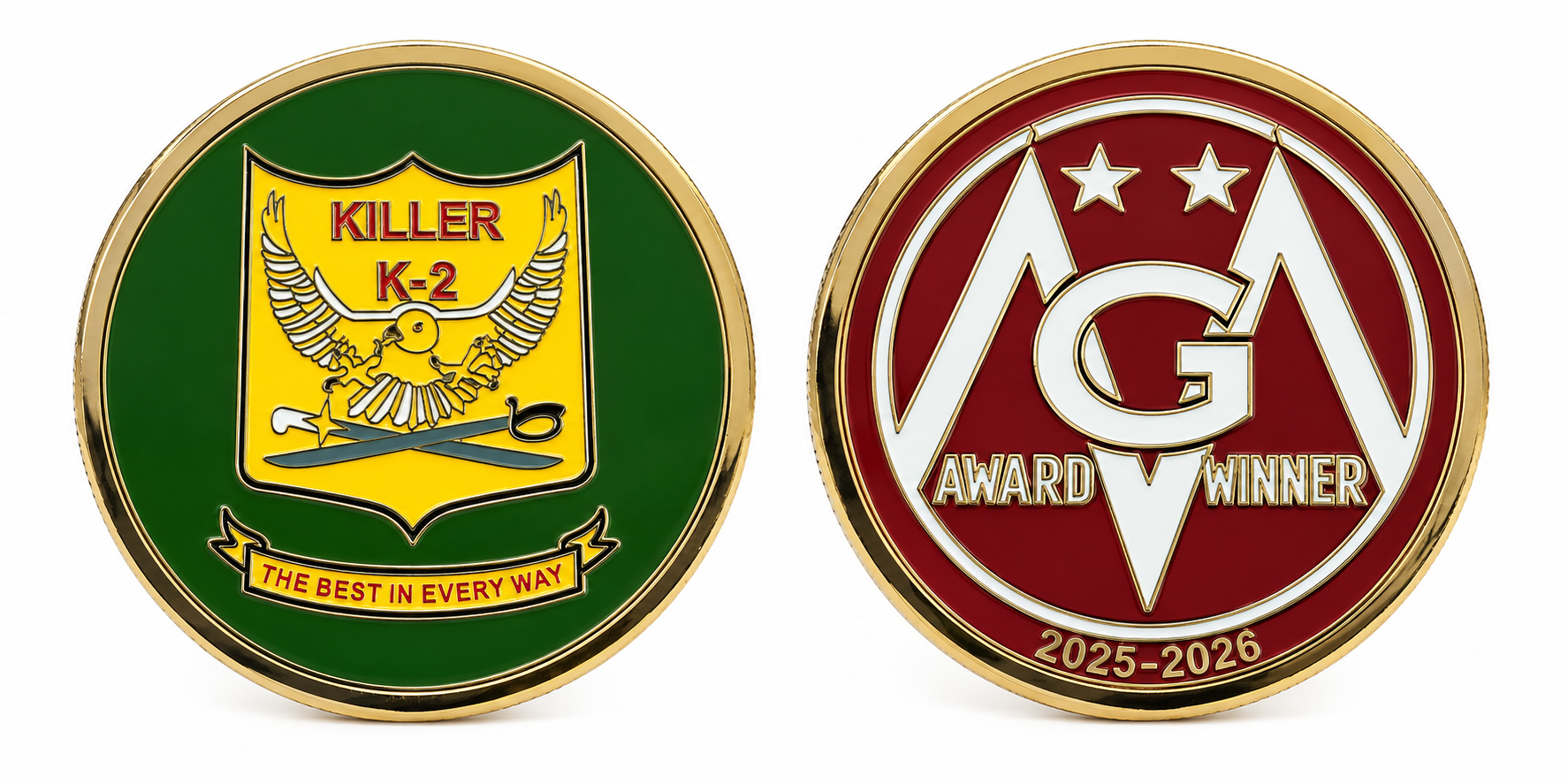 K-2 General Moore Challenge Coins