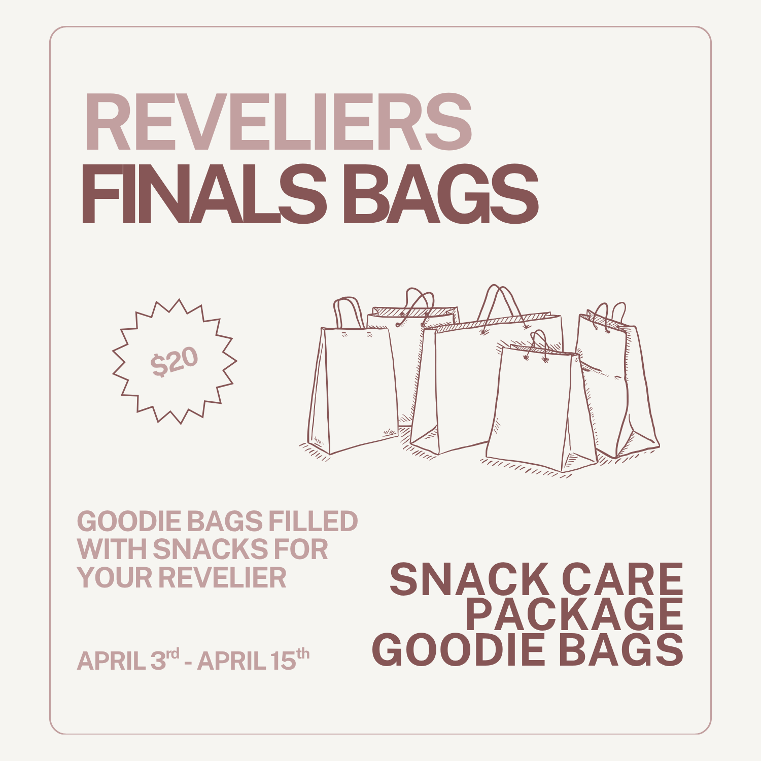 Reveliers Finals Bags