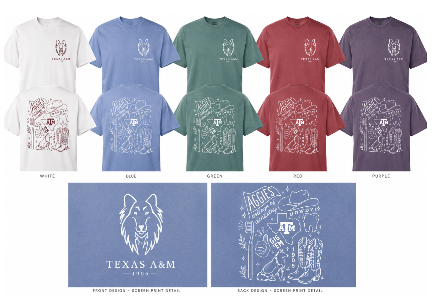 College of Dentistry Reveille t-shirt