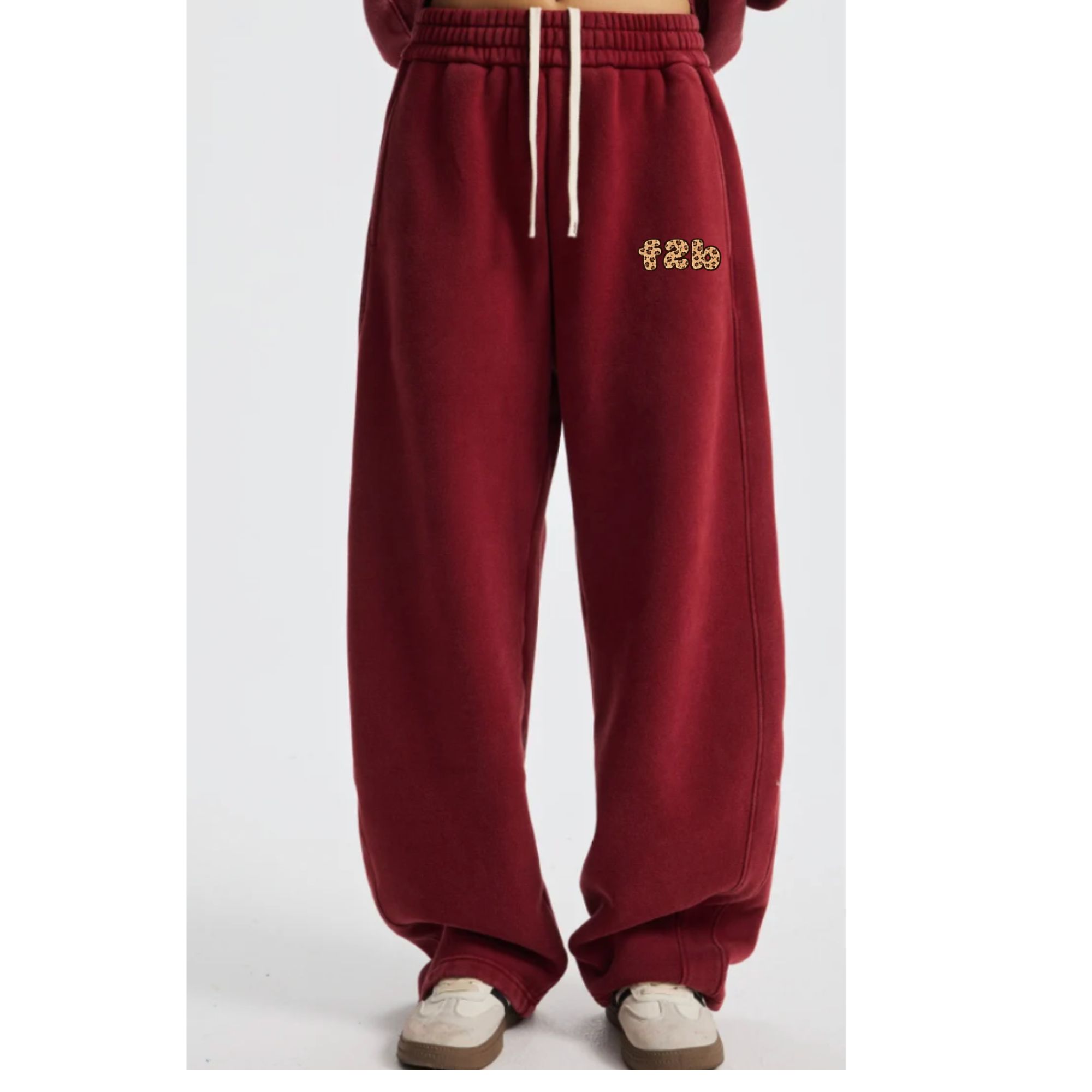 Red and Leopard F2B Sweatpants