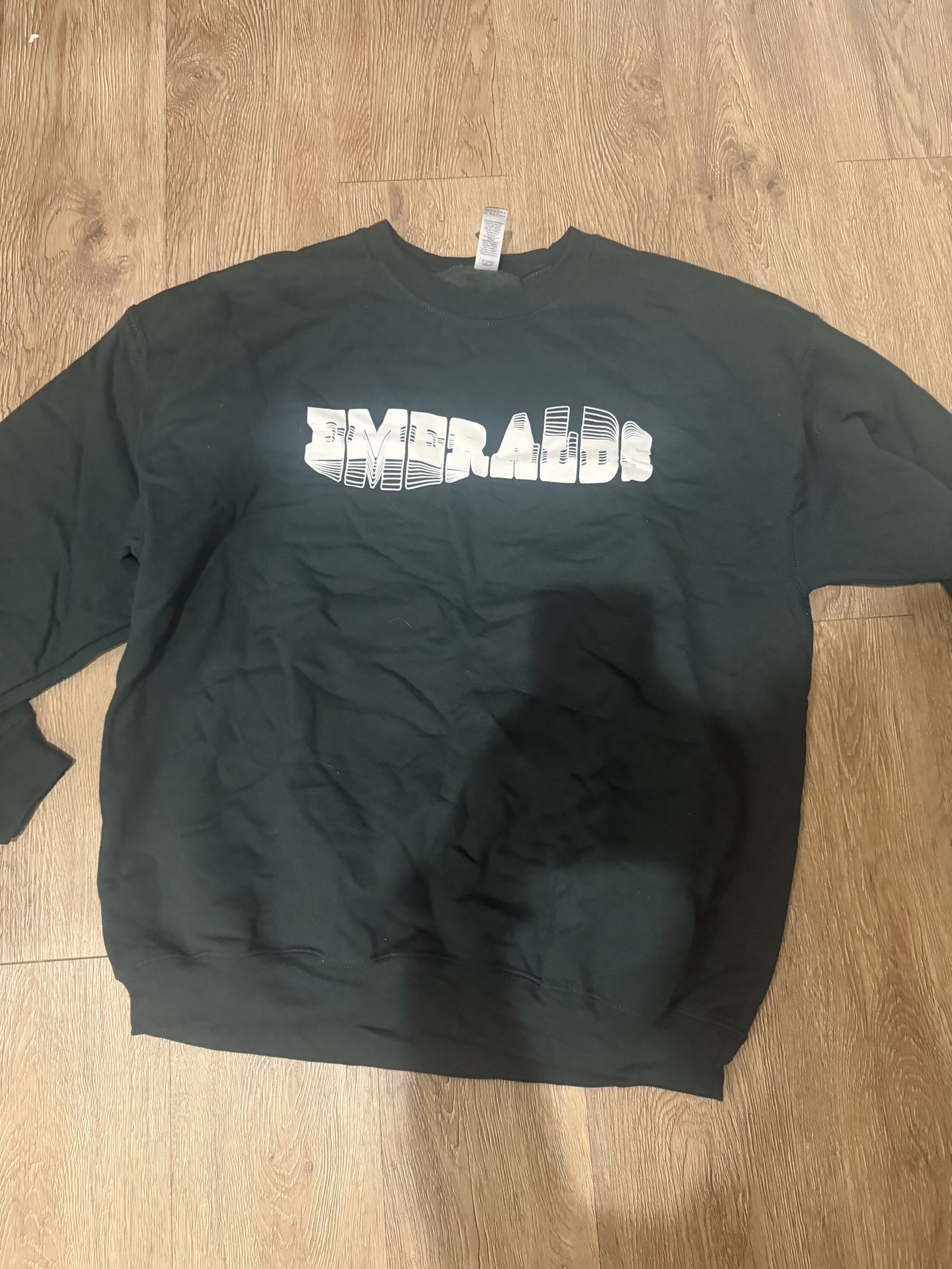 Green Emeralds Wavy Text Sweatshirt