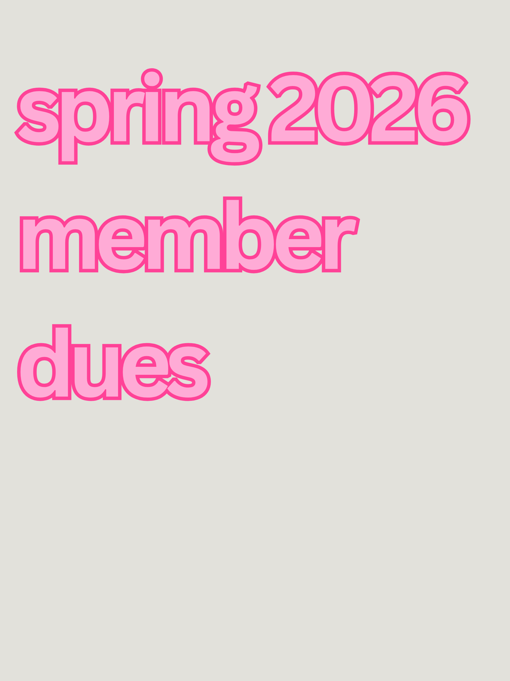 Member Dues Spring 2026 Only - Late Fee Added