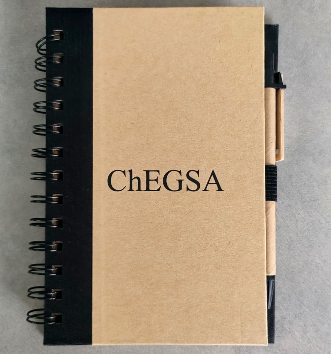 Brown Spiral Notebook with Pen (Old Logo)