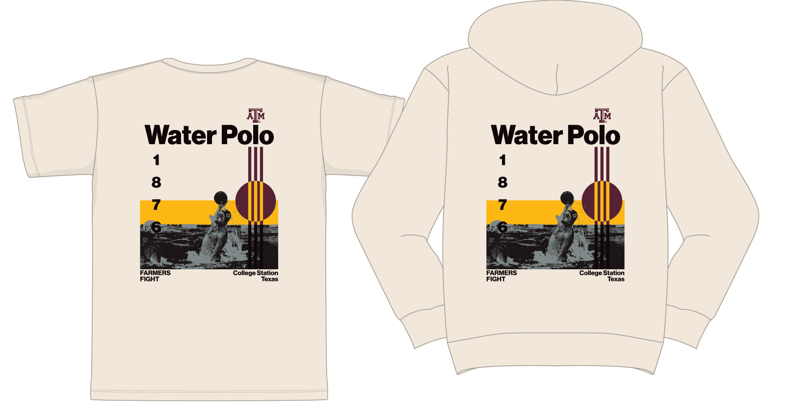 Beige Vintage Aggie Water Polo 1876 Design