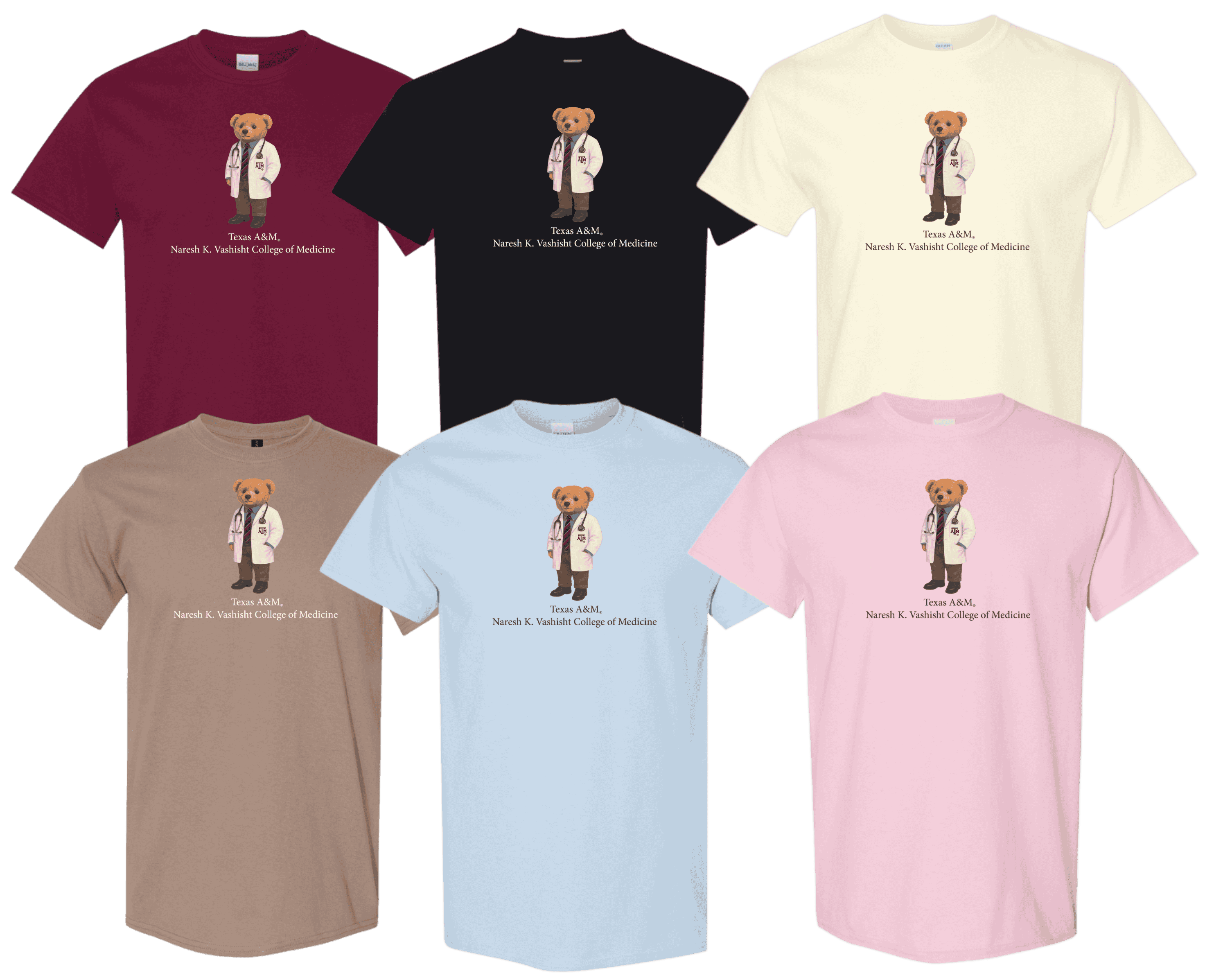 Bear T-Shirt - TAMU College of Medicine