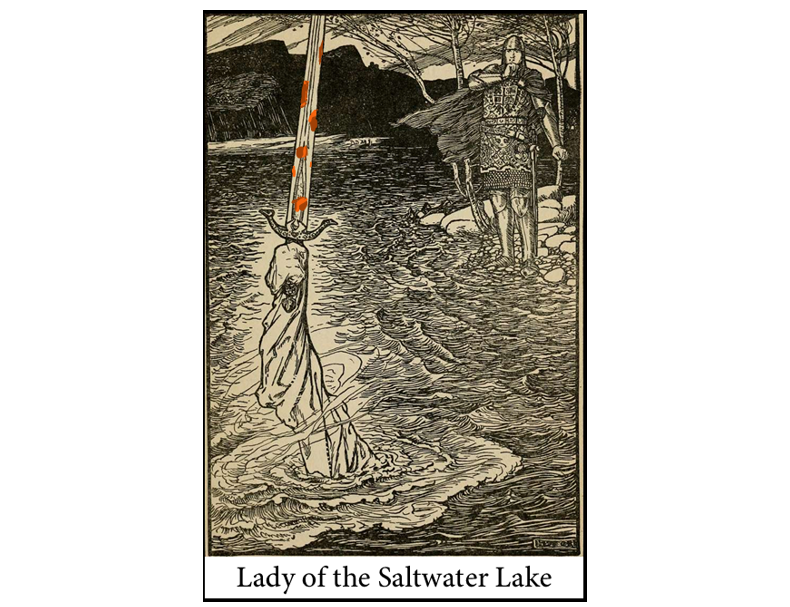 Lady of the Saltwater Lake Sticker