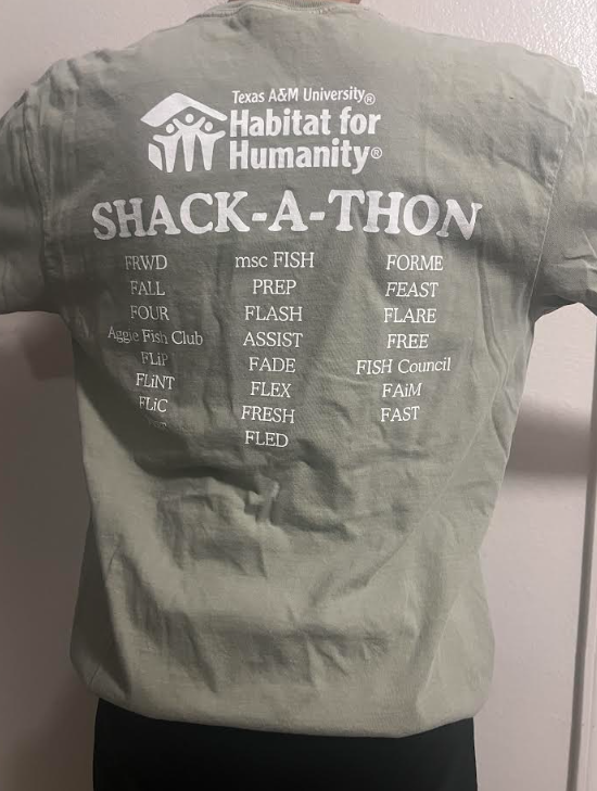 Aggie Habitat for Humanity Green Shack-A-Thon Shirt