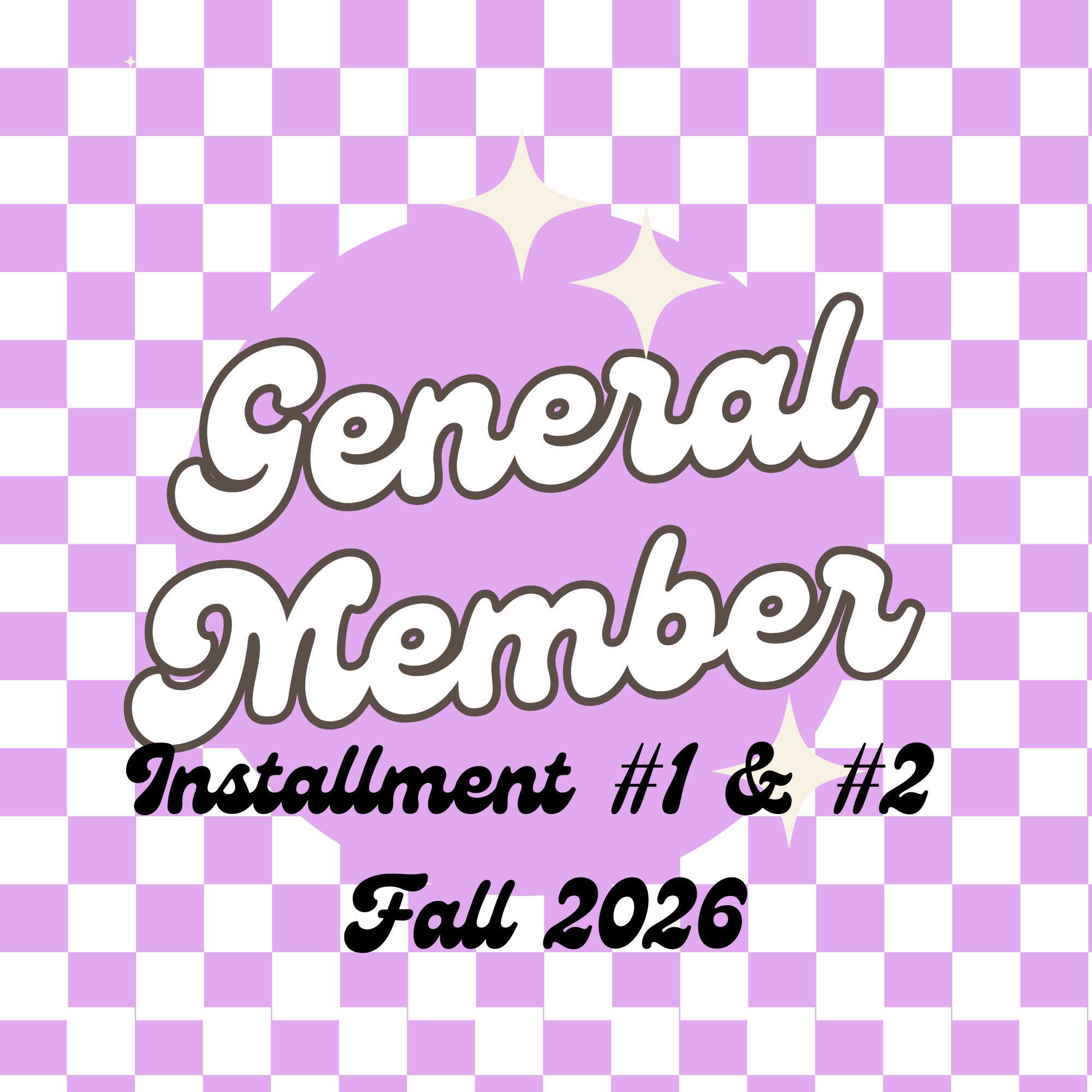 Fall 2026 Dues - General Member Installments
