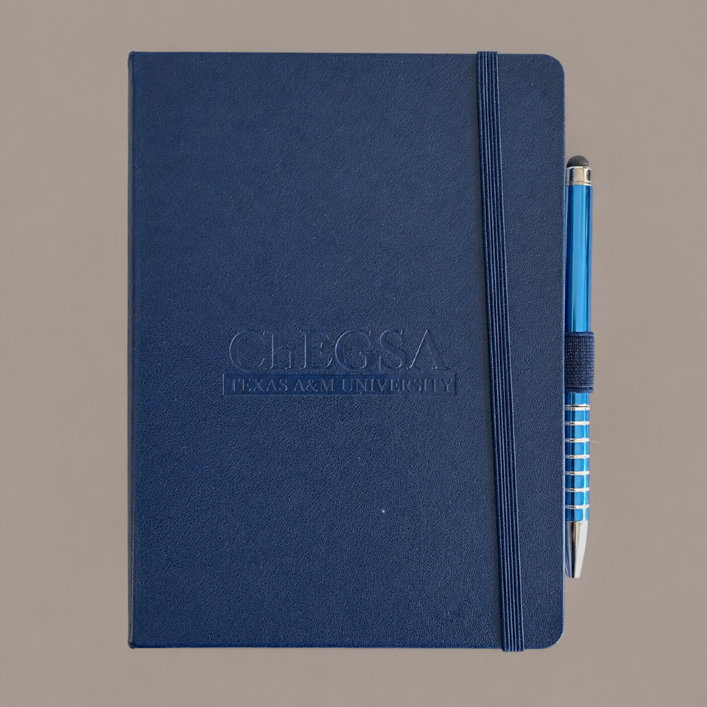 Blue Hardcover Notebook with Pen (Old Logo)