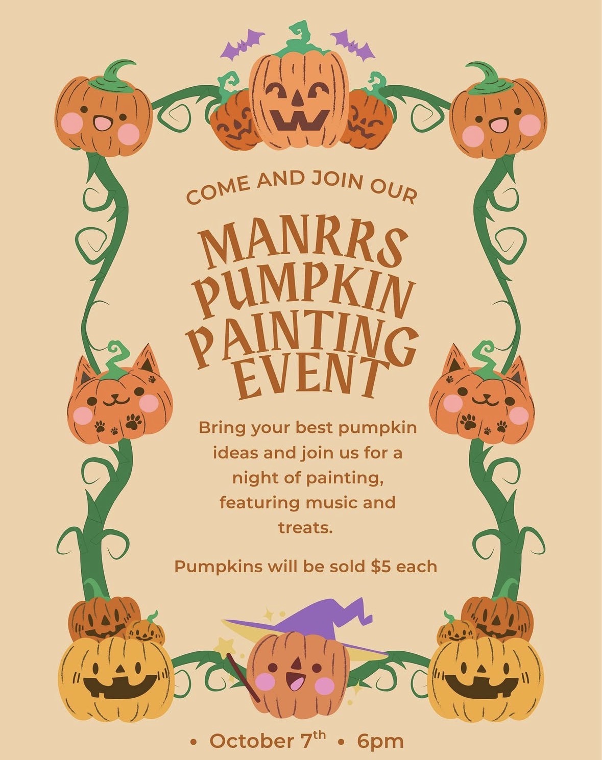 MANRRS De-Stress Pumpkin Paint Event
