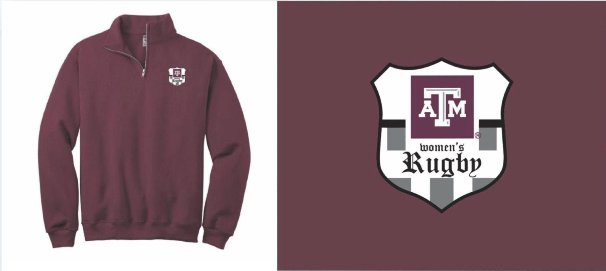 TAMU Women's Rugby Quarter Zip