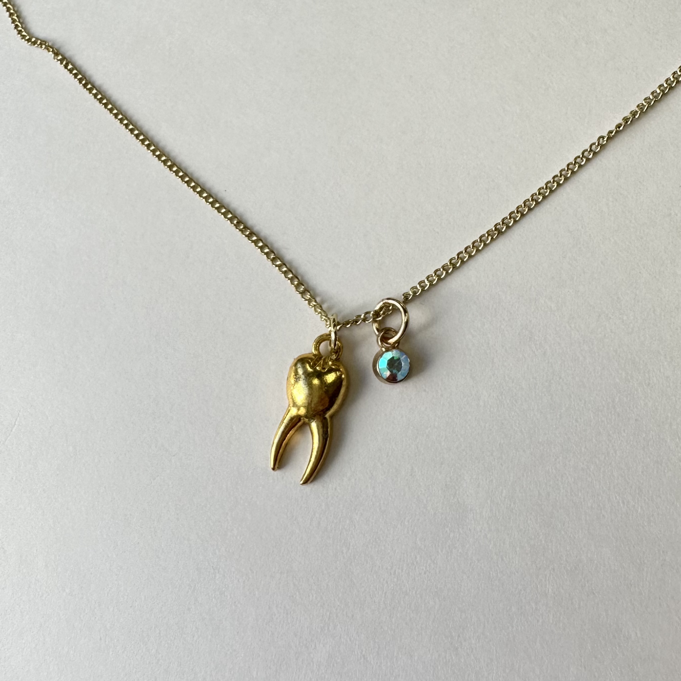 Dainty Tooth Charm Necklace