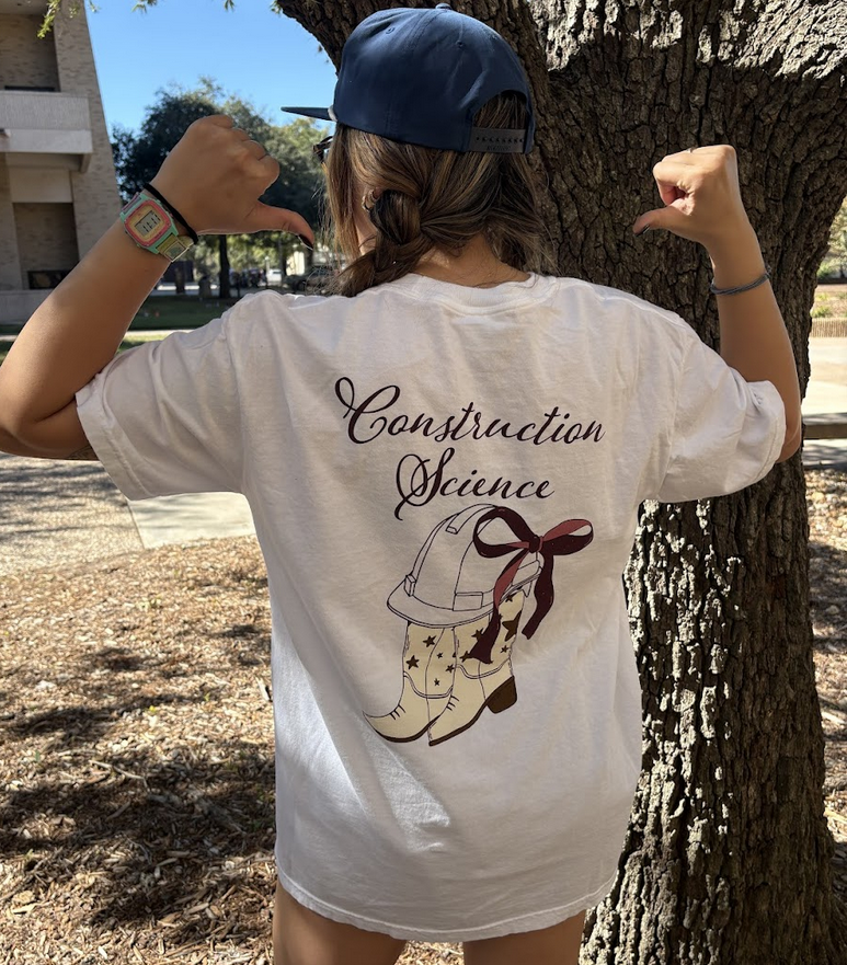 White T-Shirt Cowboy Boots COSC - ABC