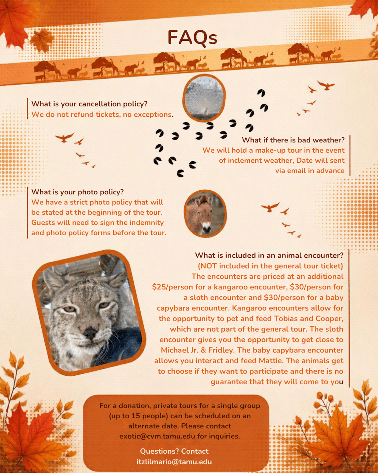 Winnie Carter Wildlife Center Tours