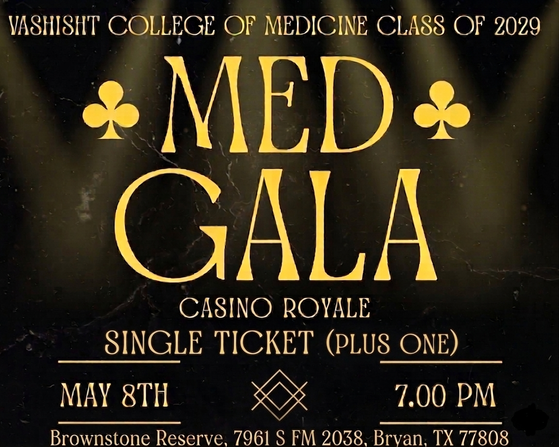 Class of 2029 Casino Royale Med Gala Plus One RSVP Form
