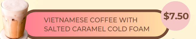Vietnamese Coffee with Salted Caramel Cold Foam