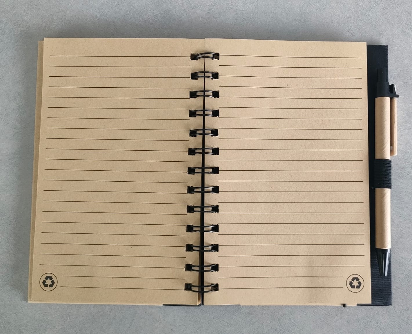 Brown Spiral Notebook with Pen (Old Logo)